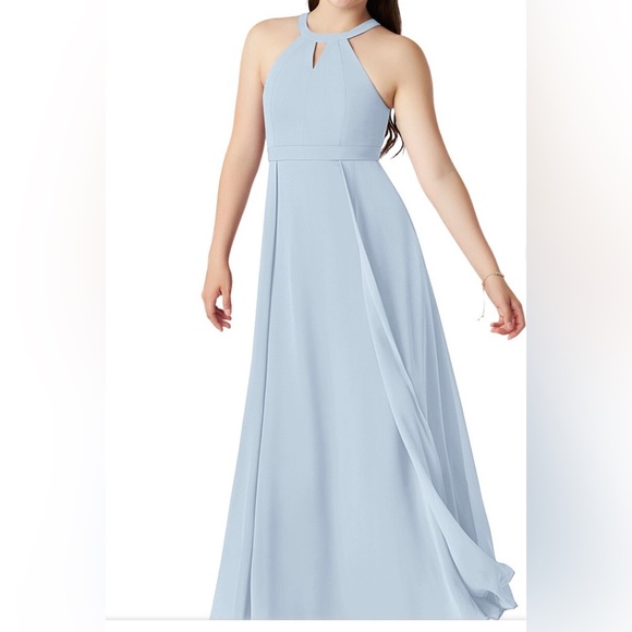 Azazie long blue dress. Size AO - Picture 6 of 9